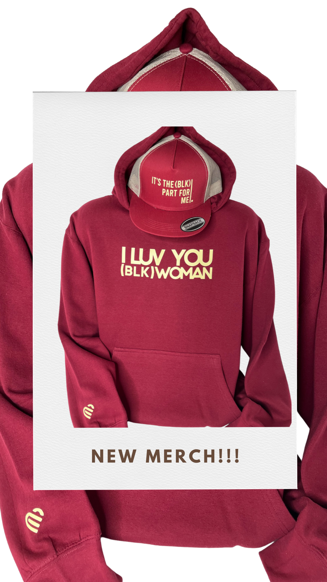 Cranberry & Dressing I LUV YOU (BLK) WOMAN & (BLK) MAN Hoodie