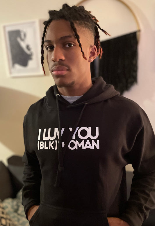 I LUV YOU (BLK) WOMAN Hoodie