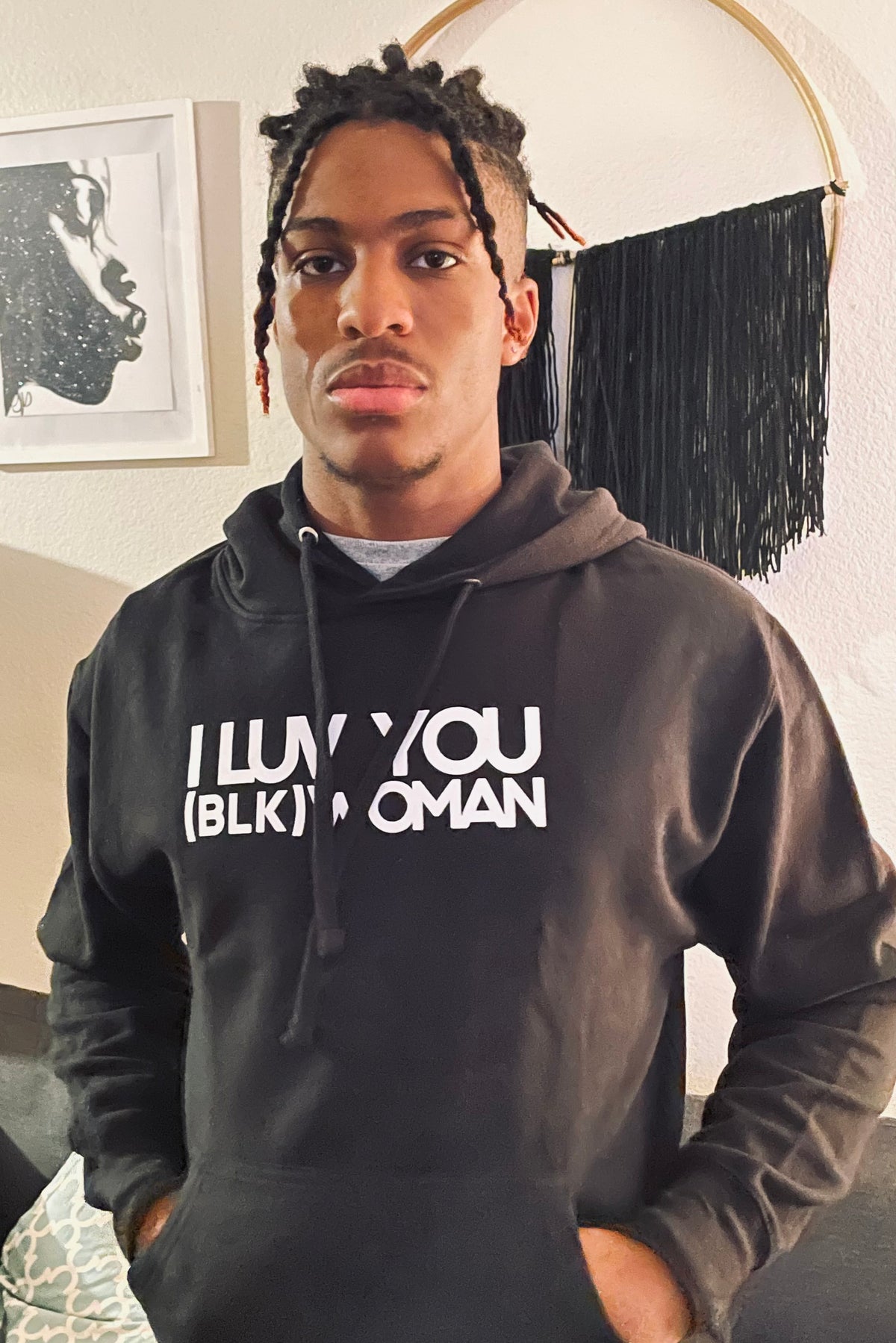 I LUV YOU (BLK) WOMAN Hoodie